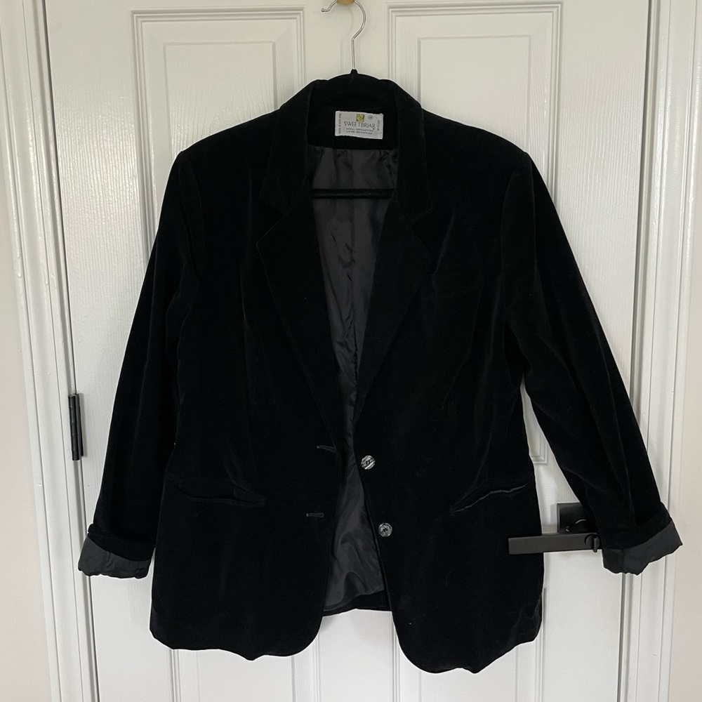 Vintage Black Velvet Blazer